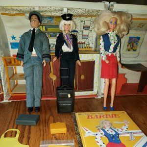 Vintage Mattel Barbie Friend Ship & Accessories (Barbies & Ken included too)